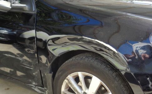 Damaged Porsche Cayenne