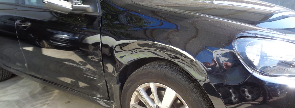 Damaged Porsche Cayenne